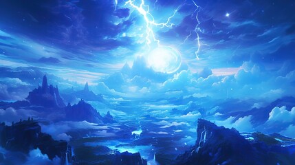 Greek gods, Mount Olympus, full moon night, storm, lightning, thunder, ultra realistic, ultra detailed 4K, anime style, --ar 16:9 --quality 0.5 --niji 6 Job ID: c9b7e517-53e1-4c96-bc95-1a24a00b1e87