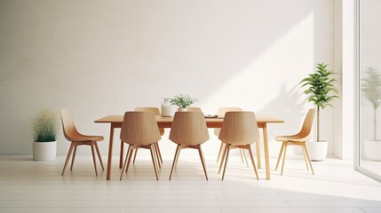 modern table interior room