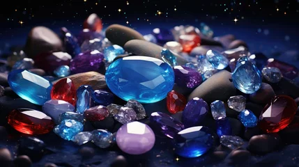 Foto op Canvas luxury gem jewelry background © vectorwin