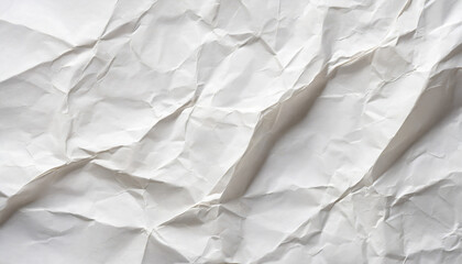 White crumpled recycle paper texture background. Craft paper
