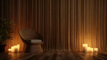 Foto op Canvas tranquility bamboo zen background © vectorwin