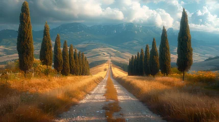 Poster Toscane Tuscany Italy landscape
