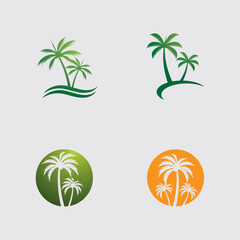 Fototapeta na wymiar Palm tree logo template vector