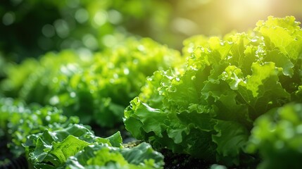 vegetable hydroponic system. young and fresh Frillice Iceberg salad growing