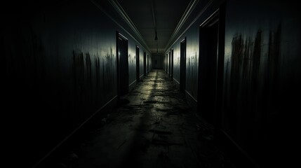 door corridor blurred room