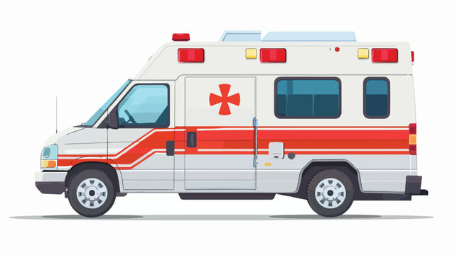 An ambulance medically equipped vehicle
