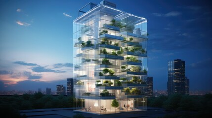Obraz premium architecture future skyscraper building