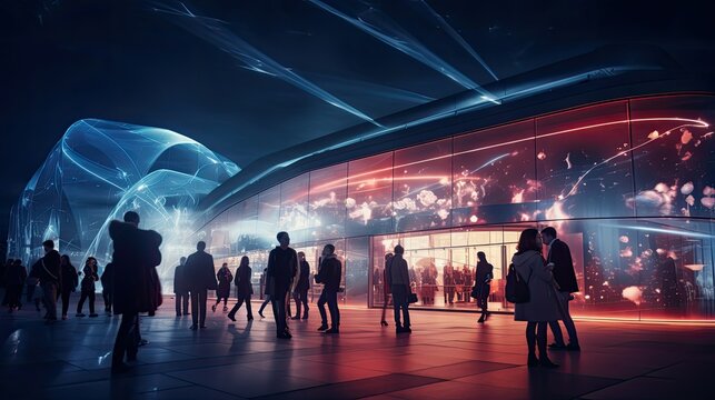 neon futuristic blurred lights