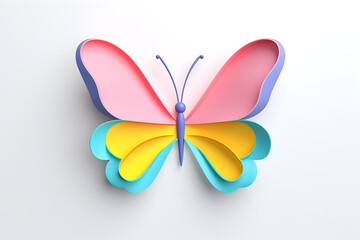 Pastel Paper Butterfly