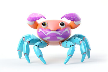 Colorful Soft Pop Cartoon Crab