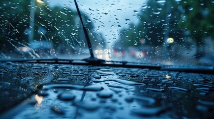 blades windshield wiper rain - obrazy, fototapety, plakaty