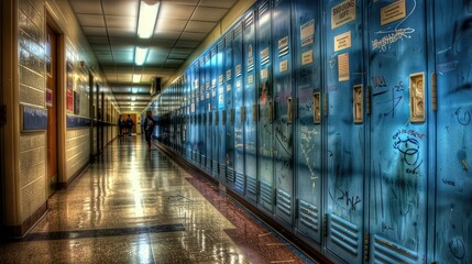 organization school hallway lockers
