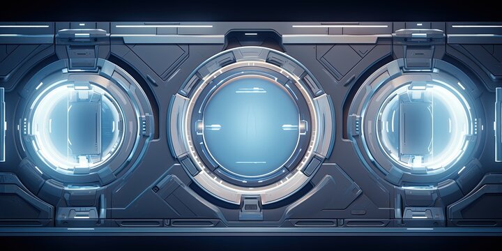 Scifi design external panels abstract. light color. illustration. Space station, spaceship, or starship Sci-fi style futuristic facility. surface abstract design.