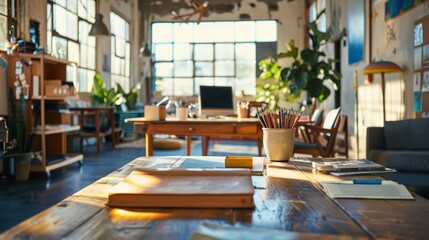 Fototapeta premium A space where creativity flows. Still life shot of a modern office space.