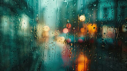 gloomy rainy window
