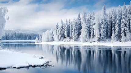 frost blue snow background