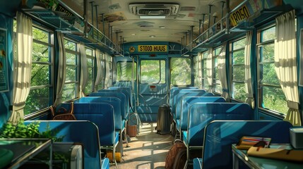 emergency school bus interior