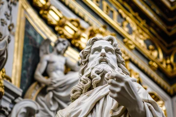 Fototapeten Statue of Saint John the Baptist in the Church of the Immaculate Conception in Vienna, Austria  © PixelGallery