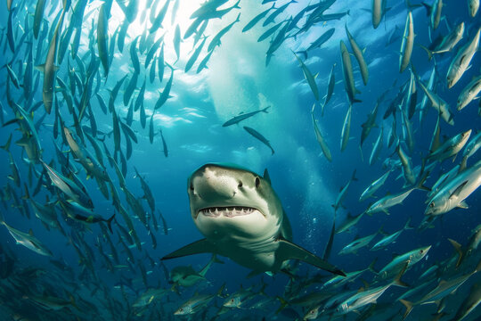 Picture shows a Caribbean reef shark at the Moremi Game Reserve in Botswana