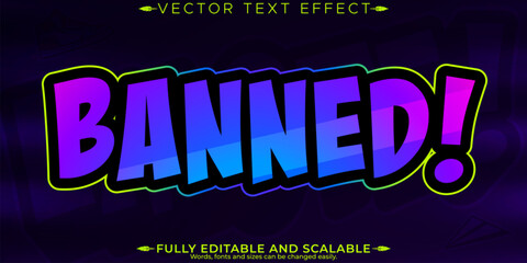 Editable text effect, editable emote icon and trendy customizable font style