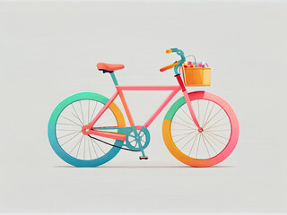 Bicycle illustration. Ecological sport Transport,