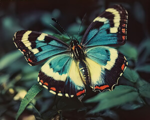 Multicolored beautiful butterfly image.