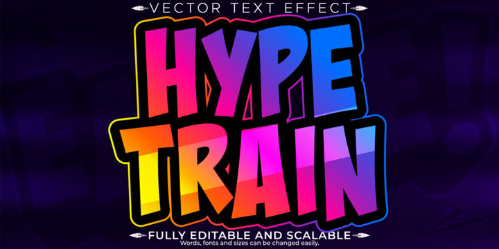 Editable text effect, editable emote icon and trendy customizable font style