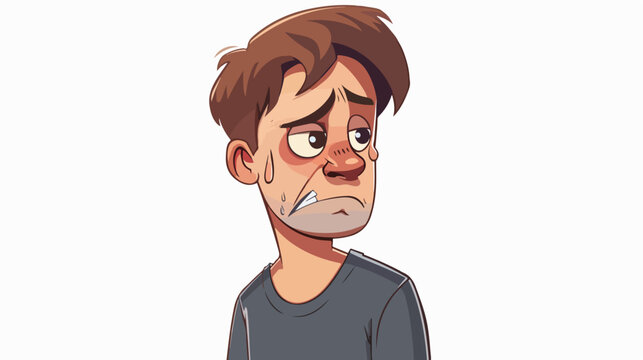 Clip art of crying man