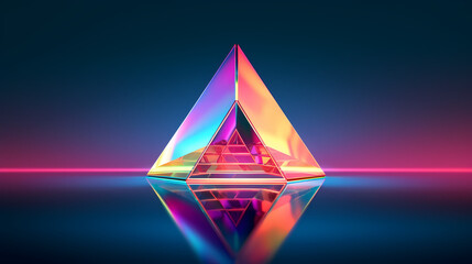 Abstract triangle rainbow art background