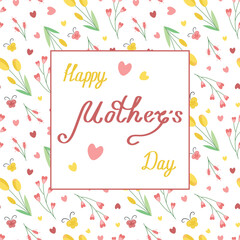 posters with flowers and letering for mother's day