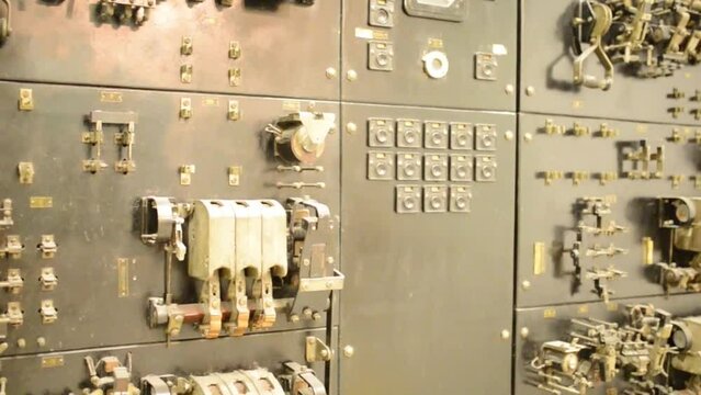 Soviet escalator in the metro in Warsaw, Poland