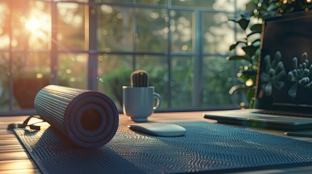 wellness yoga mat computer