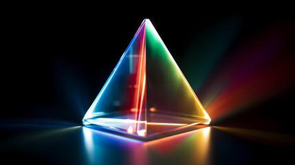 Fototapeta premium Colored glass triangular prism