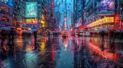 pacific rain city - obrazy, fototapety, plakaty