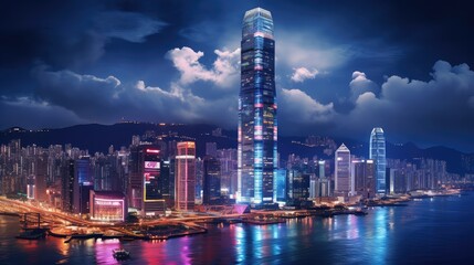Obraz premium architecture commercial skyscraper building