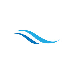 Fototapeta na wymiar Water wave icon vector template logo