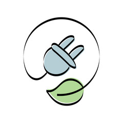 eco doodle. black lines. colored. icons. doodle icons. electricity. protection of nature. energy. without harming nature.