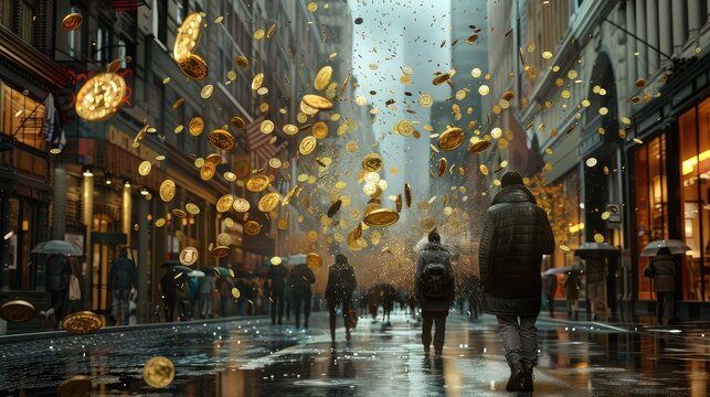 treasure raining coins