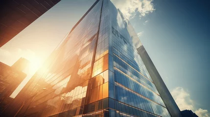 Foto op Aluminium urban facade skyscraper building © vectorwin