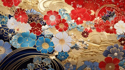 geisha ornament japanese background