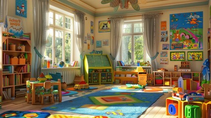 play nursery school background