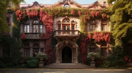 Fototapeta premium historic facade mansion building