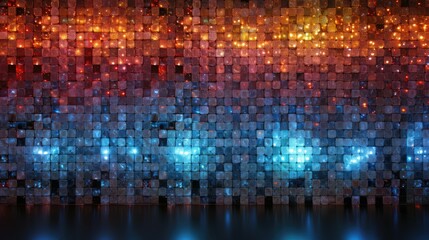 glow wall blurred lights
