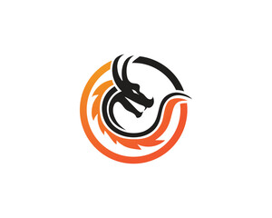 Fototapeta na wymiar Dragon logo icon vector