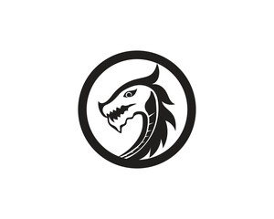 Dragon logo icon vector