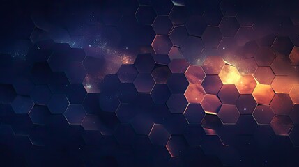 abstract dark hexagon background