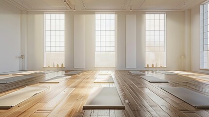 Obraz premium calm empty yoga studio