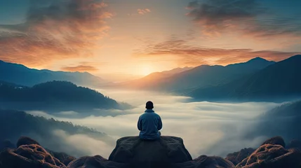 Fotobehang serenity spiritual zen background © vectorwin