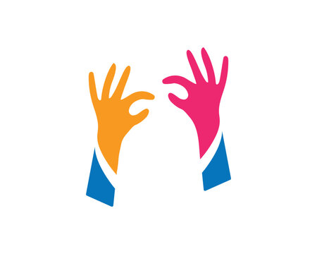 Hand care logo and symbols template icon