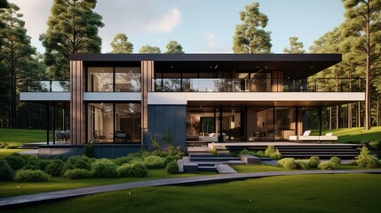 Fototapeta premium interior modern house background
